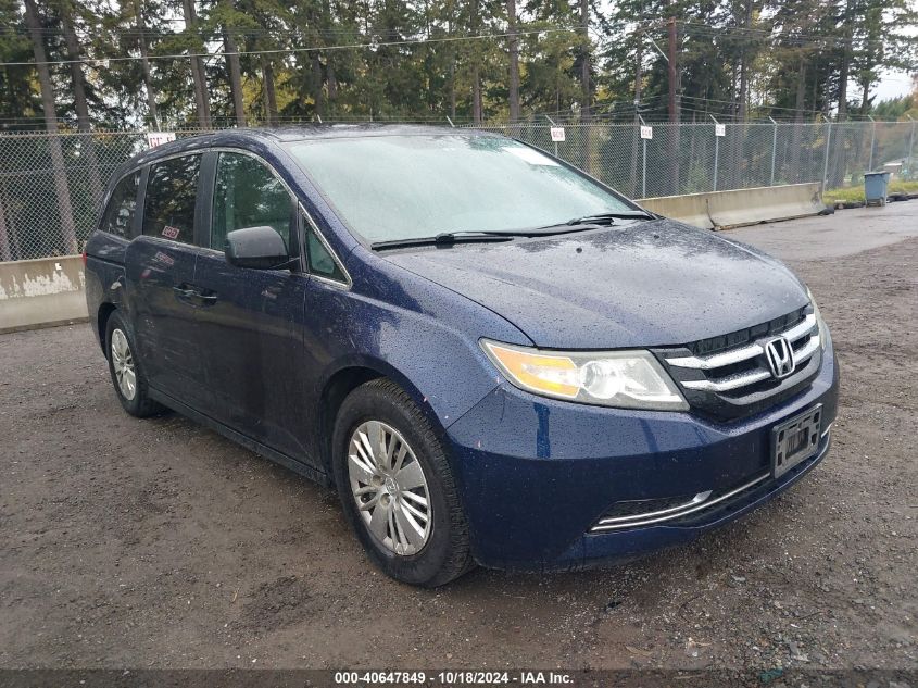 VIN 5FNRL5H24EB001663 2014 Honda Odyssey, LX no.1