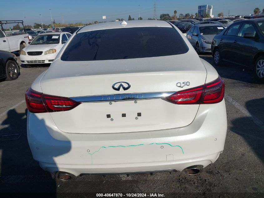 2021 Infiniti Q50 Luxe VIN: JN1EV7BP2MM705359 Lot: 40647870