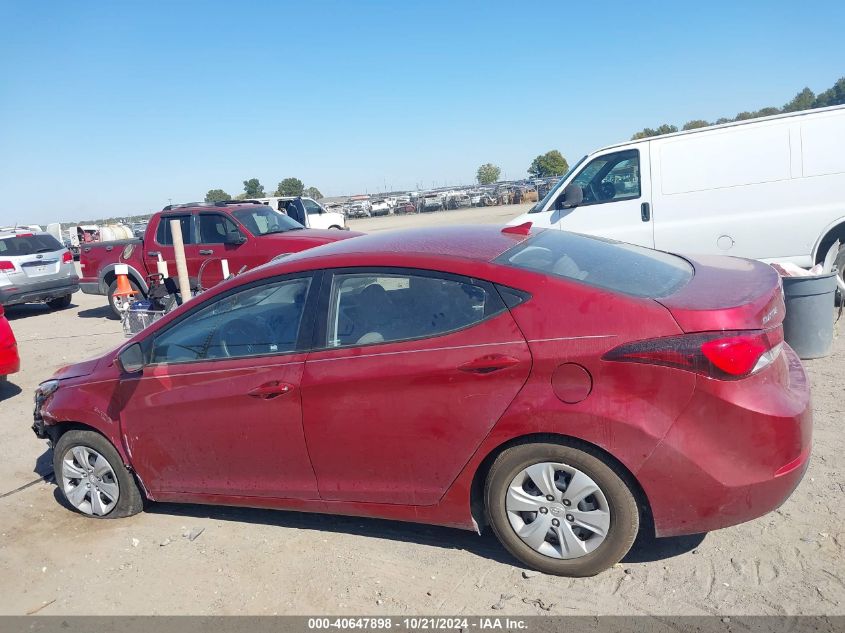 2016 Hyundai Elantra Se VIN: 5NPDH4AE5GH672659 Lot: 40647898