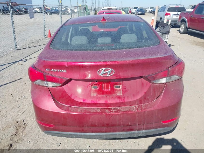 2016 Hyundai Elantra Se VIN: 5NPDH4AE5GH672659 Lot: 40647898