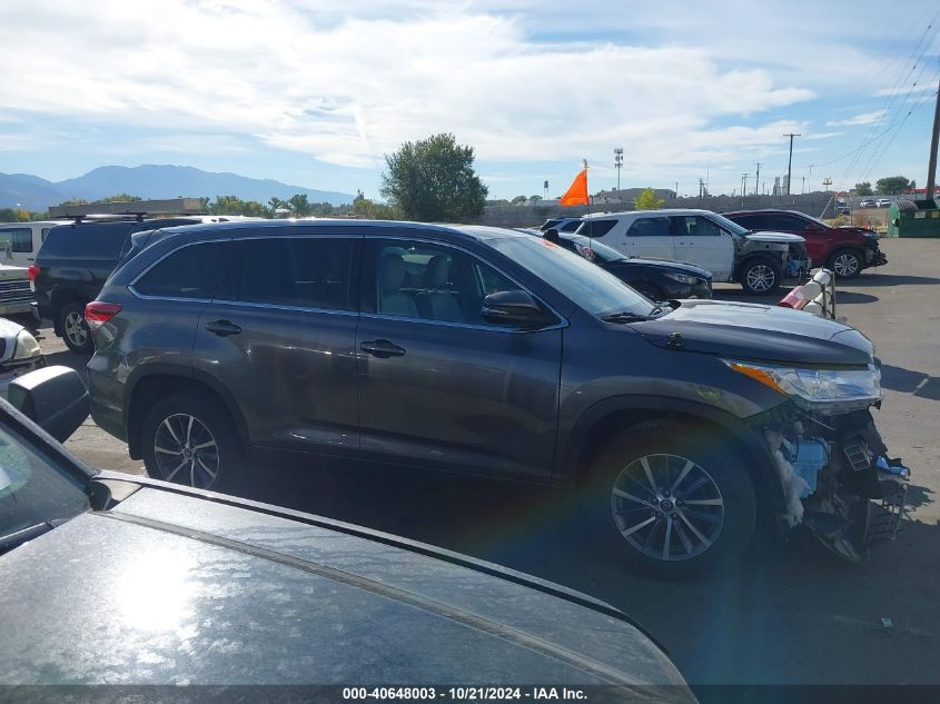 2018 Toyota Highlander Se/Xle VIN: 5TDJZRFH0JS888954 Lot: 40648003