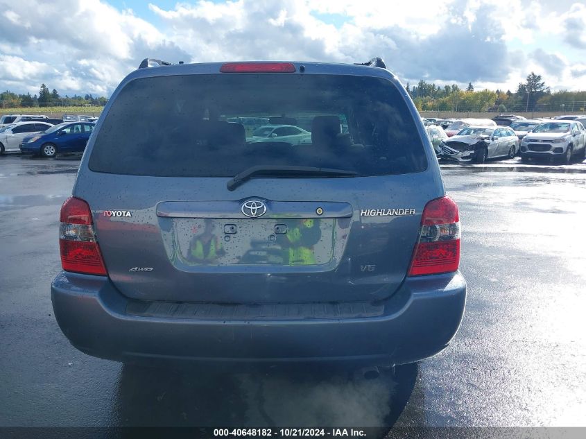 2007 Toyota Highlander V6 VIN: JTEEP21AX70191341 Lot: 40648182