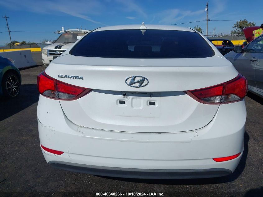 2015 Hyundai Elantra Se VIN: 5NPDH4AE5FH576030 Lot: 40648266