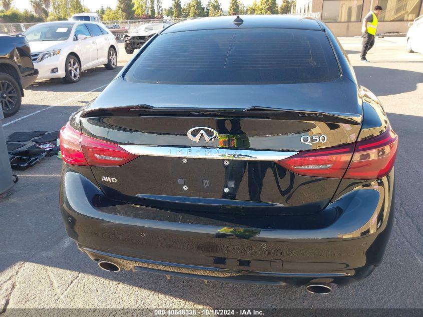 2021 Infiniti Q50 Luxe Awd VIN: JN1EV7BR5MM754203 Lot: 40648338