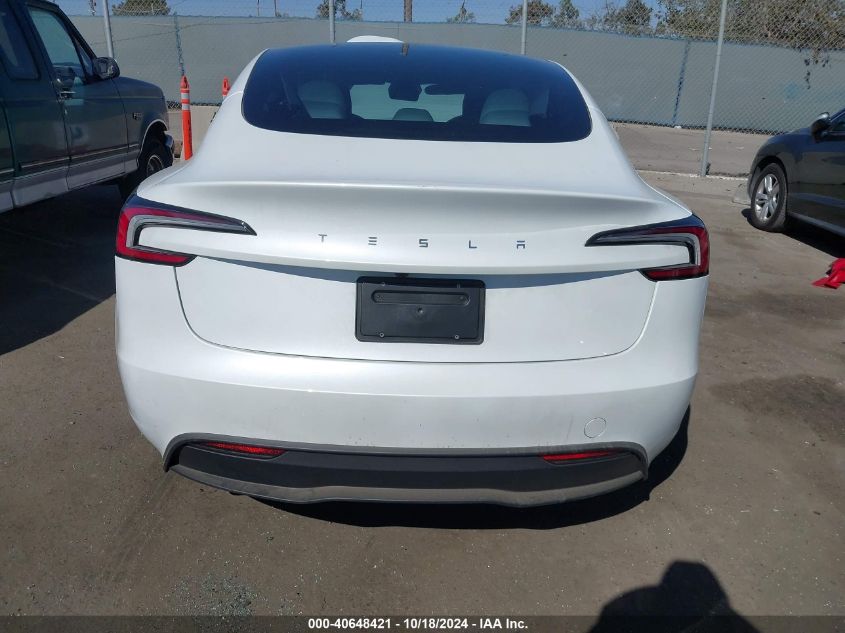 2024 Tesla Model 3 Rear-Wheel Drive VIN: 5YJ3E1EA7RF812528 Lot: 40648421