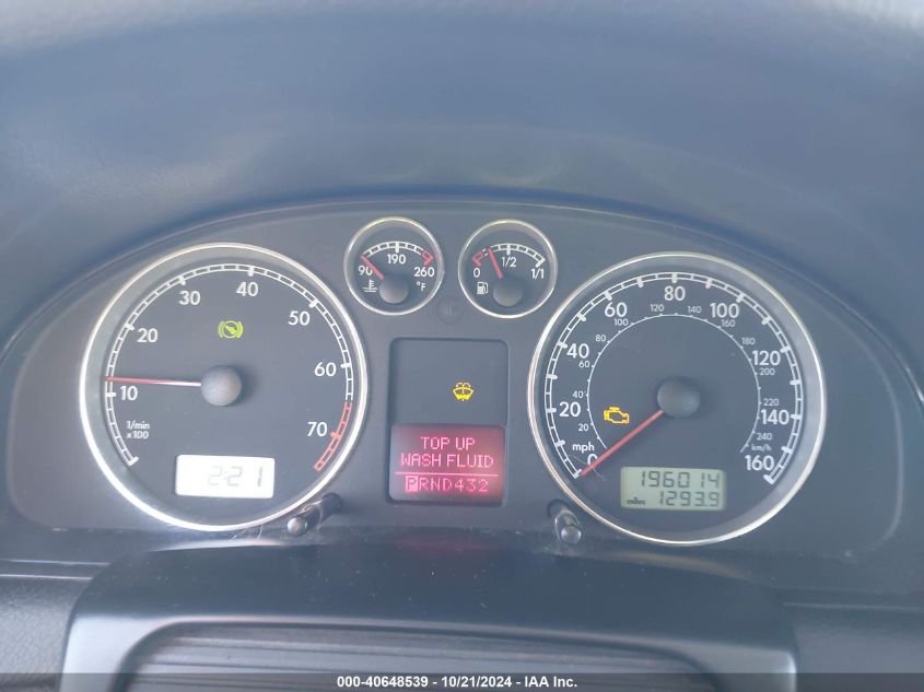 2003 Volkswagen Passat Gl VIN: WVWND63B63E127854 Lot: 40648539