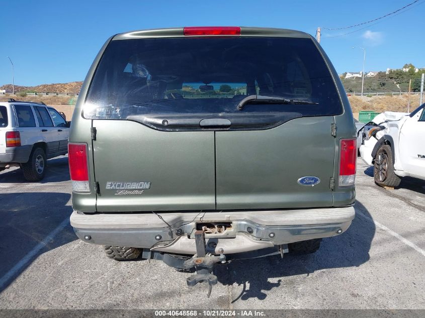 2002 Ford Excursion Limited VIN: 1FMNU42F12EB78861 Lot: 40648568