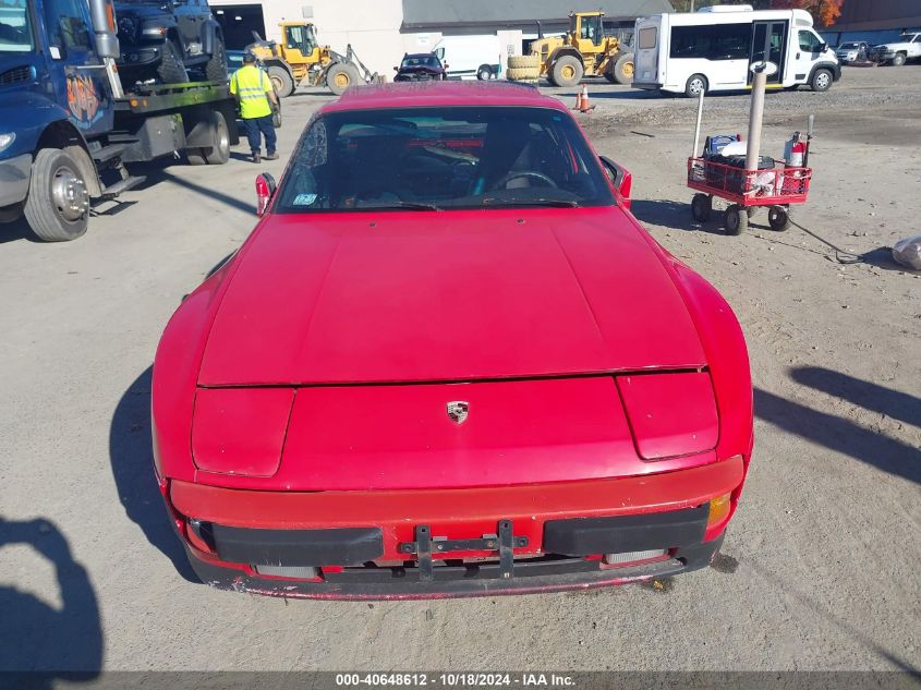 1986 Porsche 944 VIN: WP0AA0945GN454247 Lot: 40648612