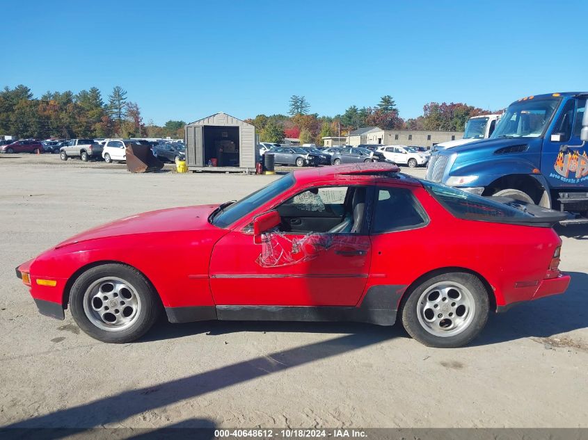 1986 Porsche 944 VIN: WP0AA0945GN454247 Lot: 40648612