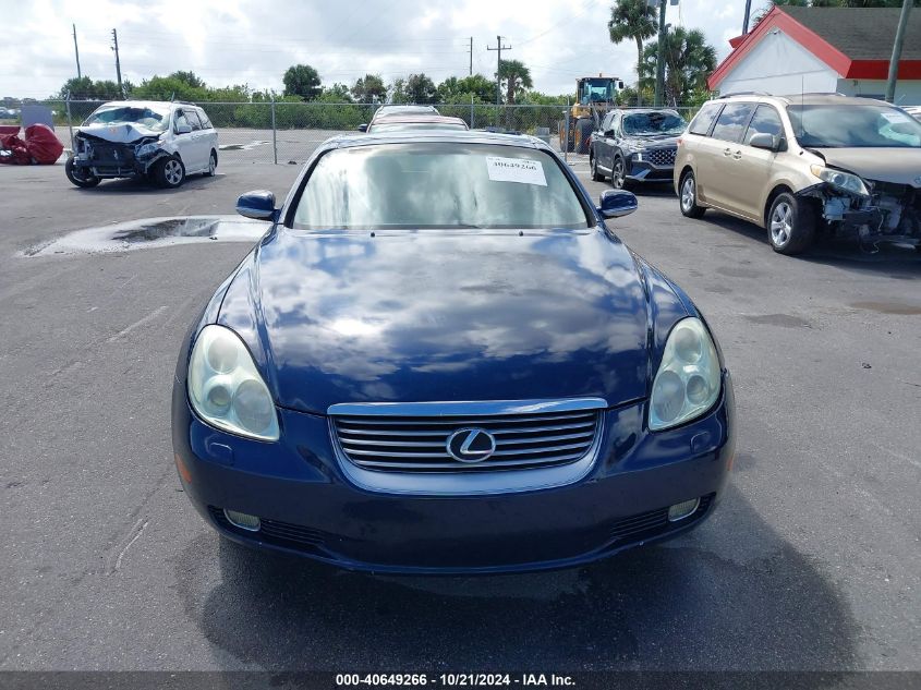 2004 Lexus Sc 430 430 VIN: JTHFN48Y240059598 Lot: 40649266