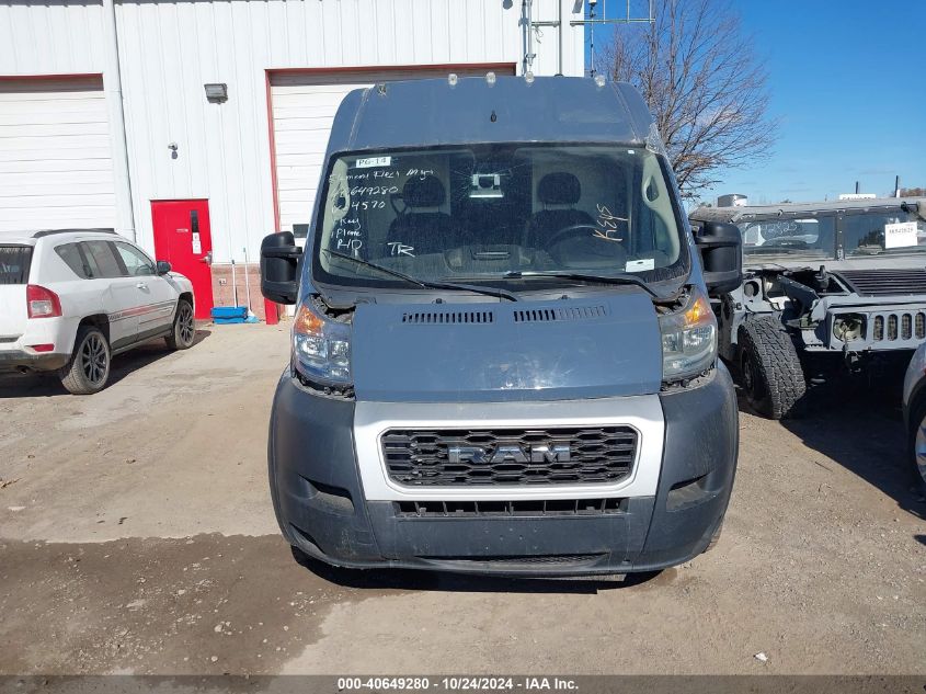 2019 Ram Promaster 3500 Cargo Van High Roof 159 Wb Ext VIN: 3C6URVJG7KE564570 Lot: 40649280