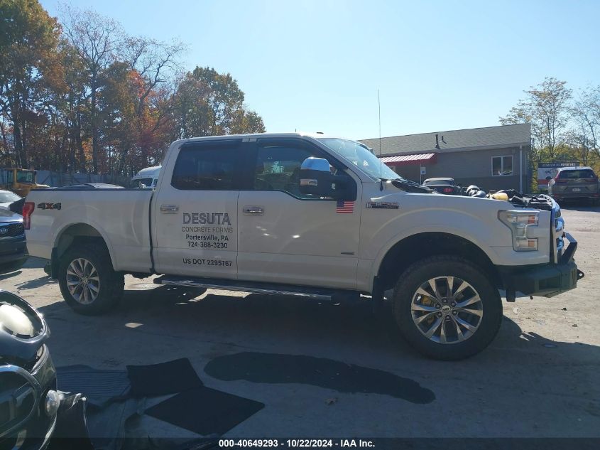 2017 Ford F-150 Lariat VIN: 1FTFW1EG6HFB50594 Lot: 40649293