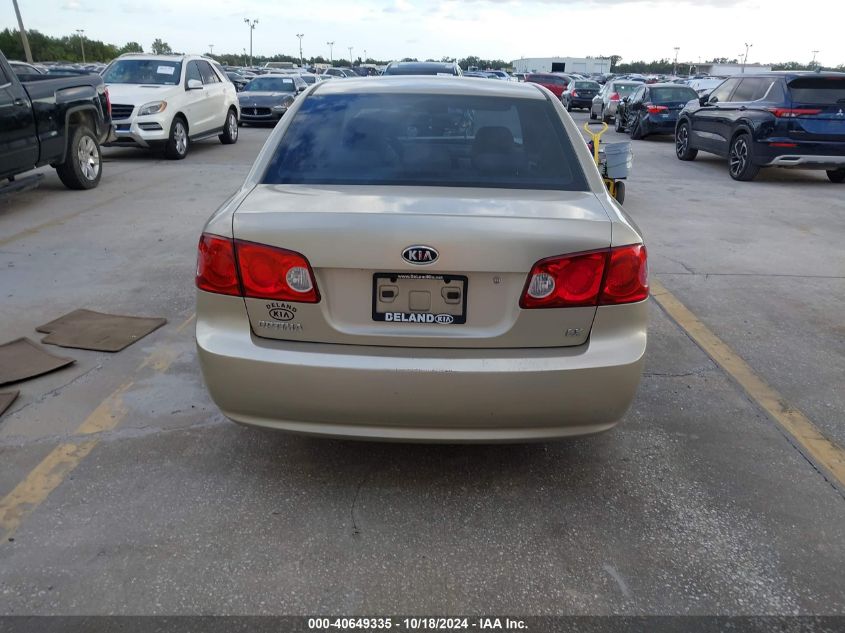 2006 Kia Optima Ex (New)/Lx (New) VIN: KNAGE123165040822 Lot: 40649335