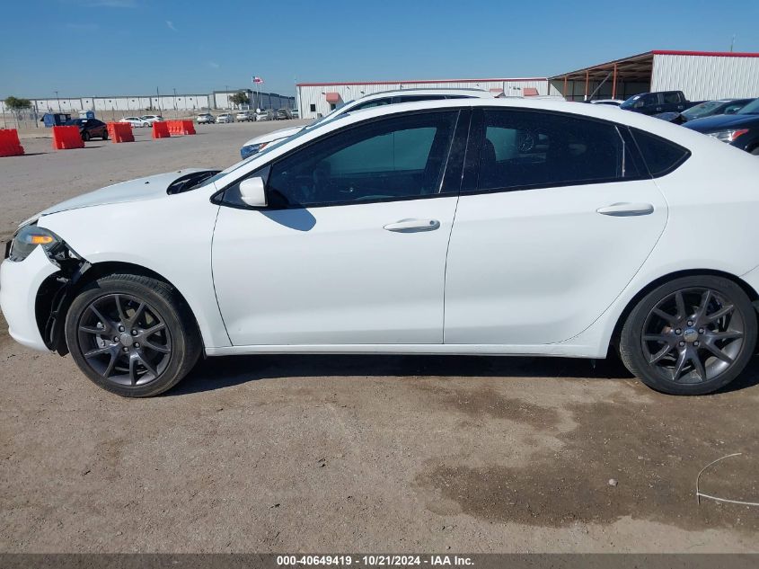 2016 Dodge Dart Sxt VIN: 1C3CDFBBXGD704331 Lot: 40649419