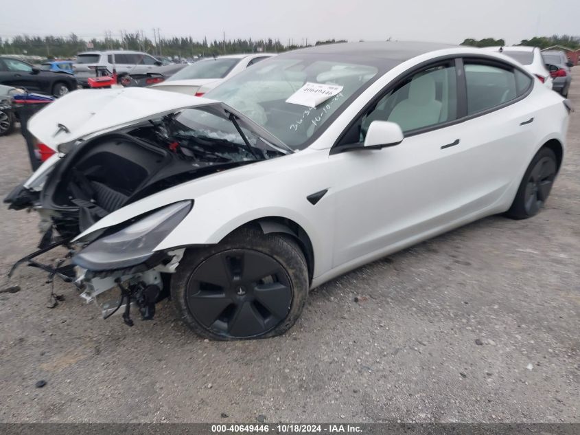 VIN 5YJ3E1EA0PF383634 2023 Tesla Model 3, Rear-Whee... no.2