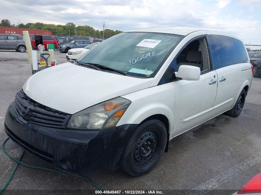 2009 Nissan Quest 3.5 VIN: 5N1BV28UX9N100048 Lot: 40649487