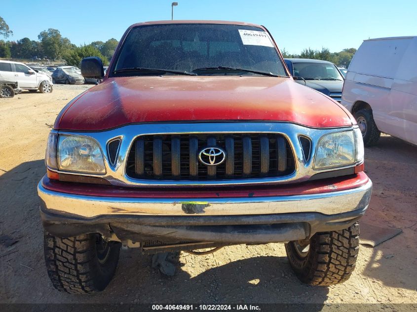 2001 Toyota Tacoma Base V6 VIN: 5TEWN72N81Z752088 Lot: 40649491