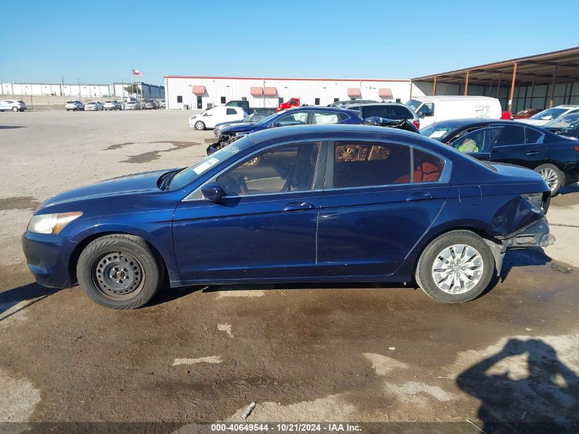 2010 Honda Accord Lx VIN: 1HGCP2F37AA085762 Lot: 40649544