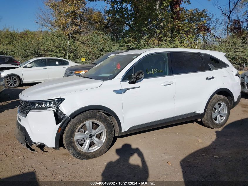 2022 Kia Sorento Lx VIN: 5XYRG4LC1NG118947 Lot: 40649932