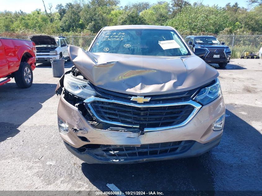 2018 Chevrolet Equinox Ls VIN: 3GNAXHEV7JL330569 Lot: 40650083