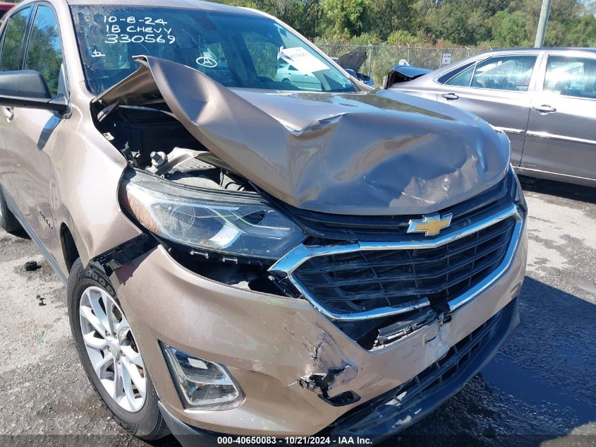 2018 Chevrolet Equinox Ls VIN: 3GNAXHEV7JL330569 Lot: 40650083