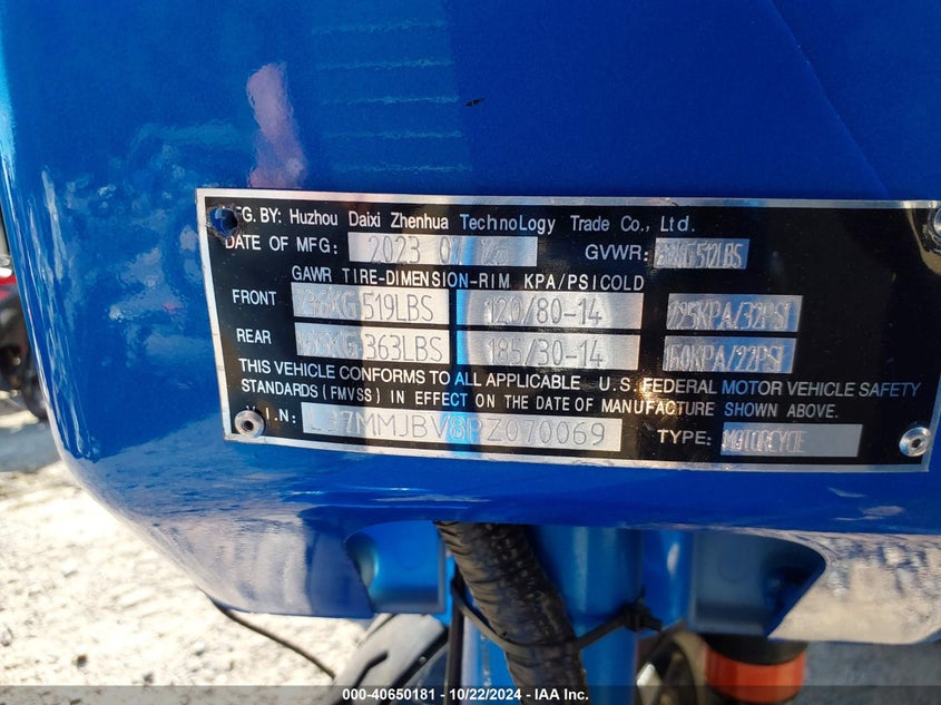 VIN L37MMJBV8PZ070069 2023 OTHER OTHER
