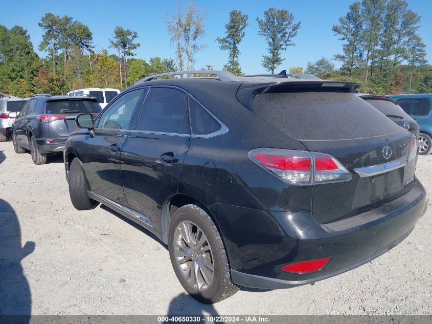 2013 Lexus Rx 450H VIN: JTJBC1BA4D2436286 Lot: 40650330