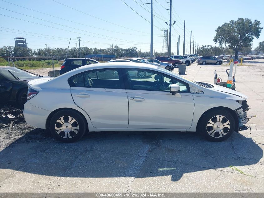 2014 Honda Civic Hybrid VIN: 19XFB4F39EE000459 Lot: 40650459