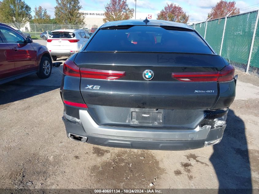 2021 BMW X6 xDrive40I VIN: 5UXCY6C08M9G27407 Lot: 40651134