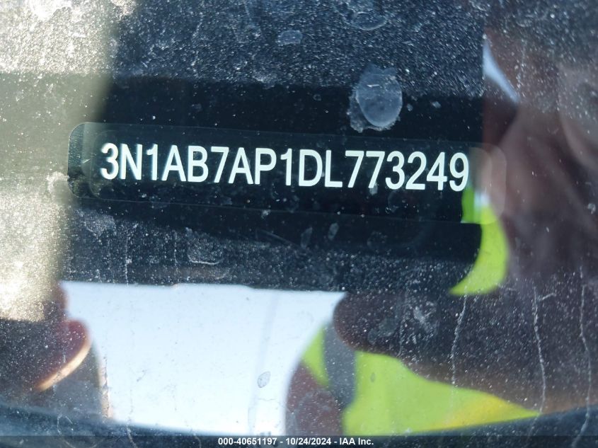 2013 Nissan Sentra Sv VIN: 3N1AB7AP1DL773249 Lot: 40651197