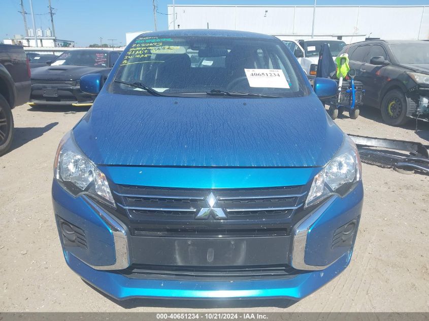 2021 Mitsubishi Mirage Es/Le/Carbonite Edition VIN: ML32AUHJ7MH013574 Lot: 40651234