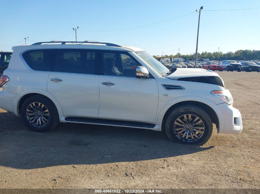 2019 Nissan Armada Platinum VIN: JN8AY2NE0K9756203 Lot: 40651522