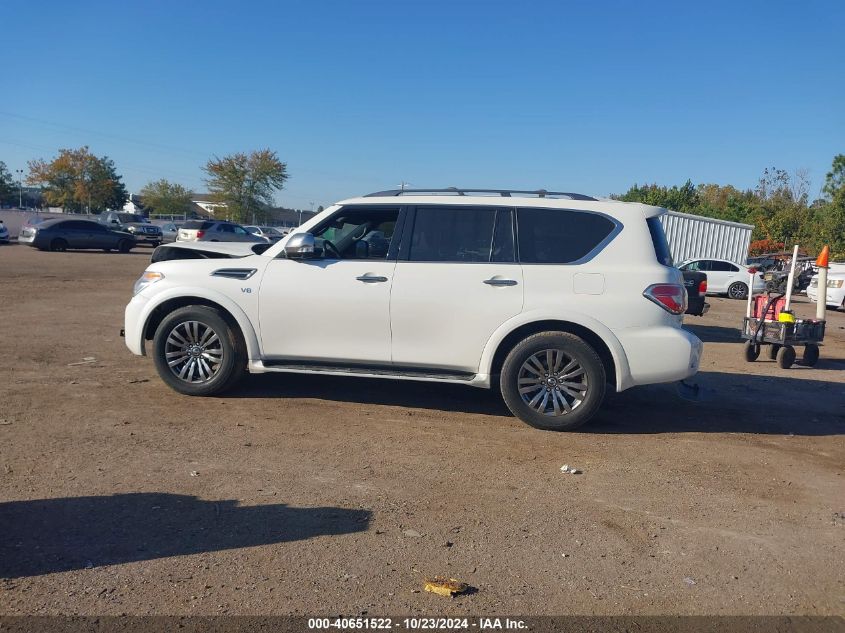 2019 Nissan Armada Platinum VIN: JN8AY2NE0K9756203 Lot: 40651522