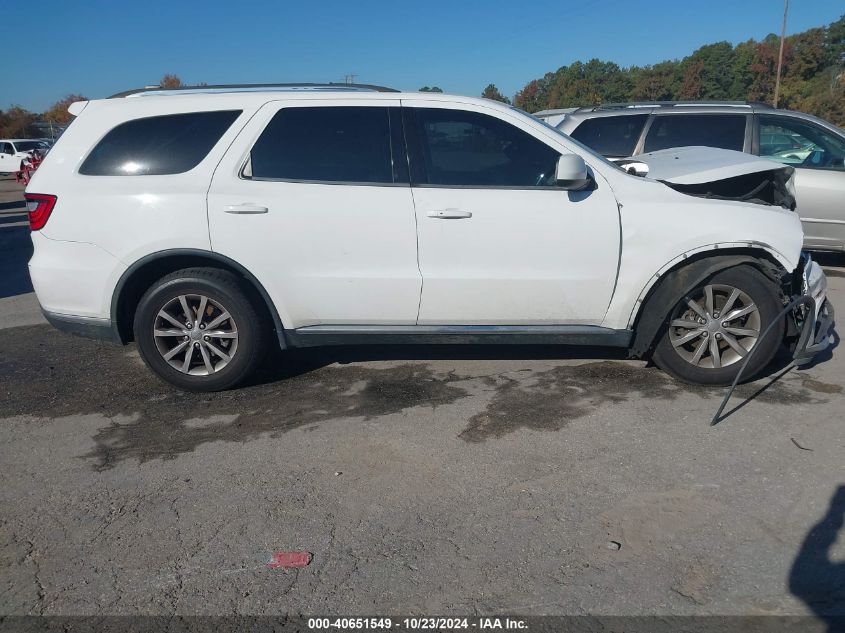 2017 Dodge Durango Sxt Rwd VIN: 1C4RDHAG0HC805769 Lot: 40651549