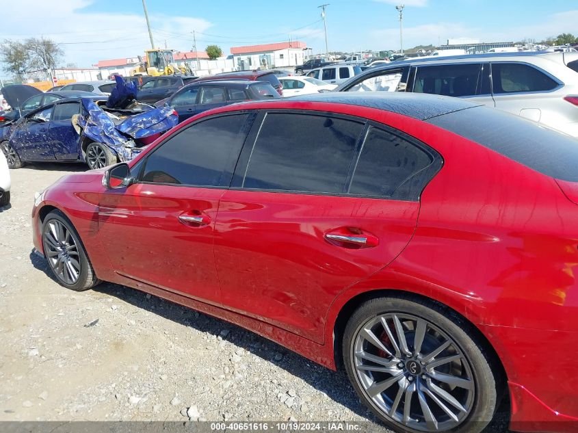 2019 Infiniti Q50 Red Sport 400 VIN: JN1FV7AP6KM760058 Lot: 40651616