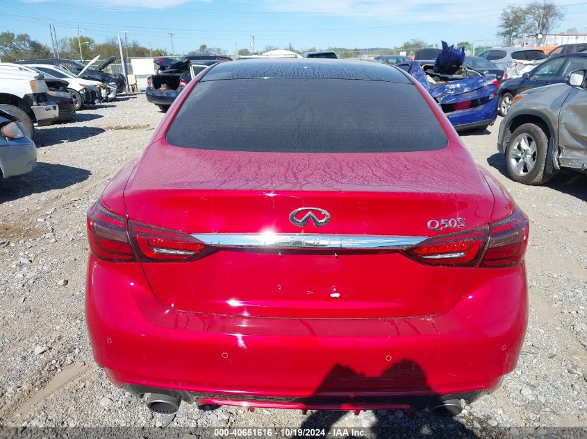 2019 Infiniti Q50 Red Sport 400 VIN: JN1FV7AP6KM760058 Lot: 40651616