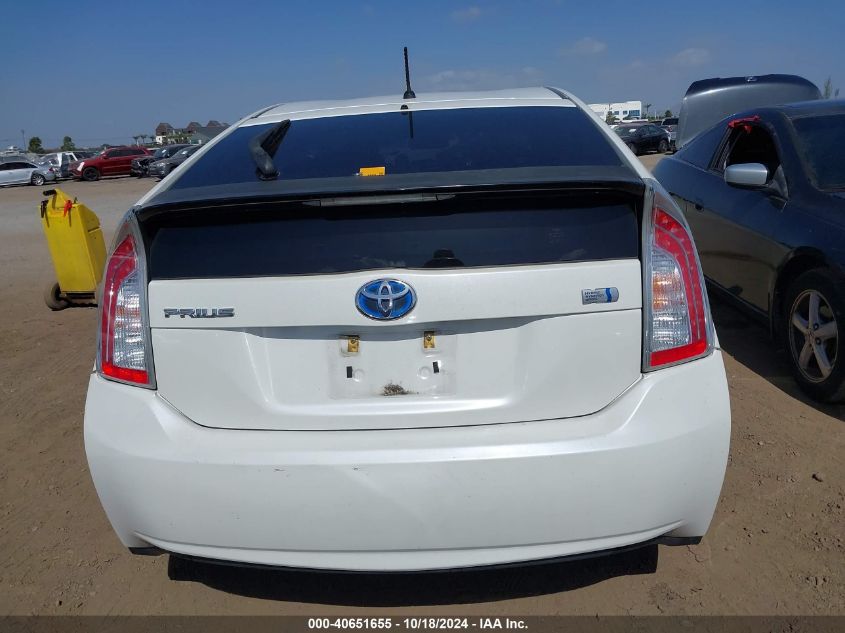 2013 Toyota Prius Two VIN: JTDKN3DU6D5558257 Lot: 40651655