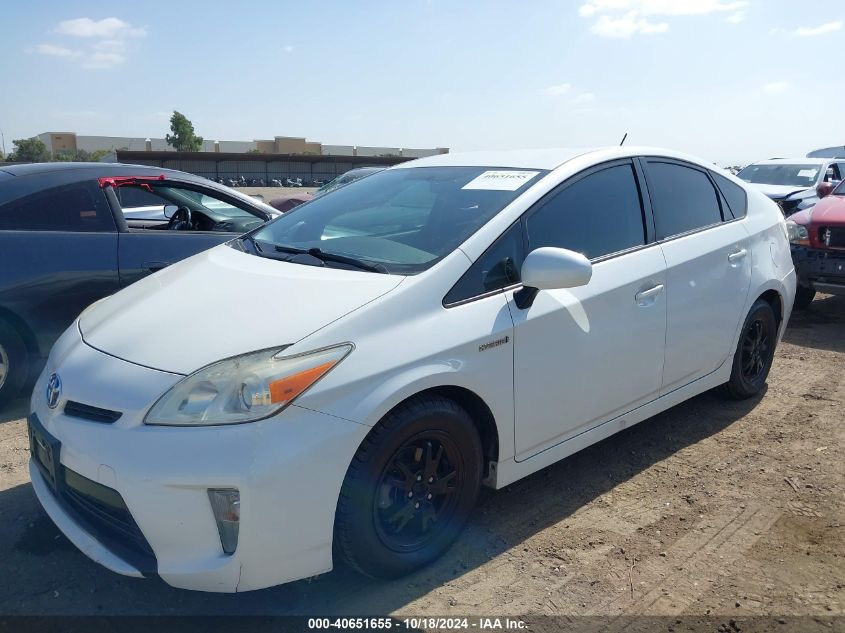 2013 Toyota Prius Two VIN: JTDKN3DU6D5558257 Lot: 40651655