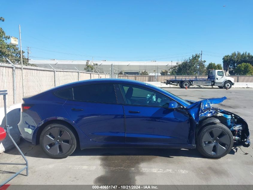 2023 Tesla Model 3 Rear-Wheel Drive VIN: 5YJ3E1EA7PF603528 Lot: 40651747