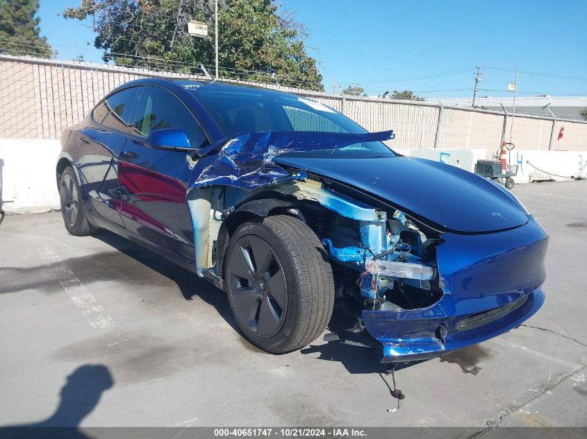 2023 Tesla Model 3 Rear-Wheel Drive VIN: 5YJ3E1EA7PF603528 Lot: 40651747