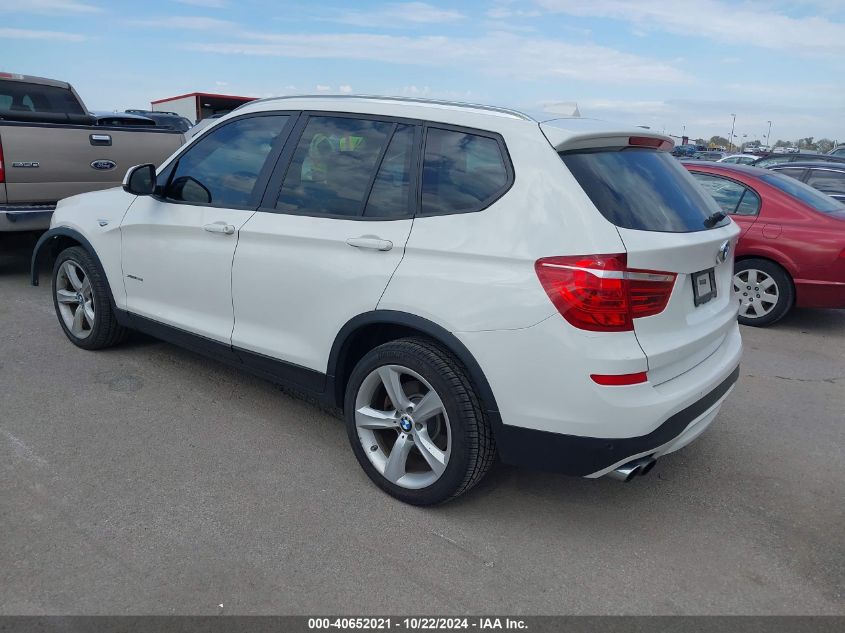 2017 BMW X3 xDrive28I VIN: 5UXWX9C5XH0T15030 Lot: 40652021