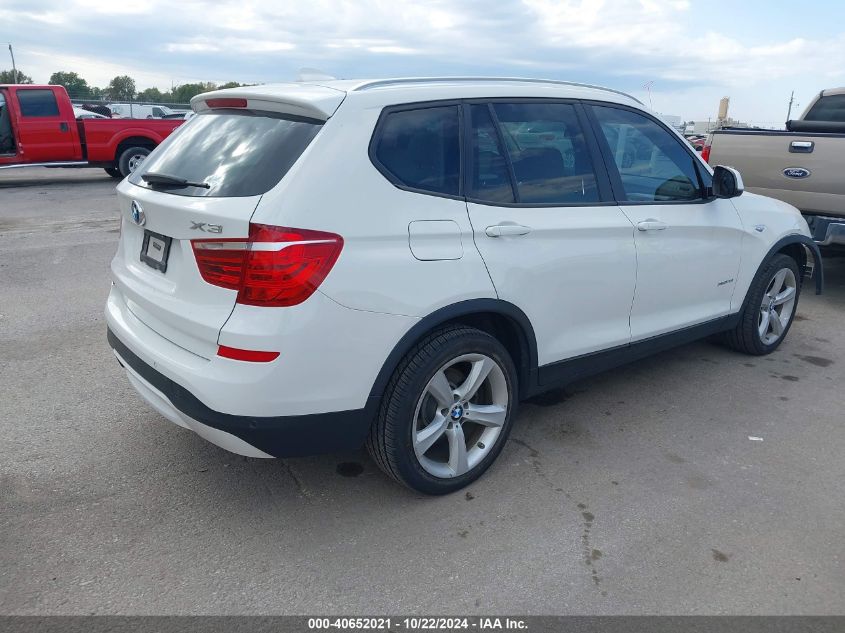 2017 BMW X3 xDrive28I VIN: 5UXWX9C5XH0T15030 Lot: 40652021