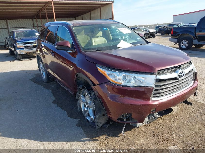 VIN 5TDYKRFH7GS184942 2016 Toyota Highlander, Limit... no.1