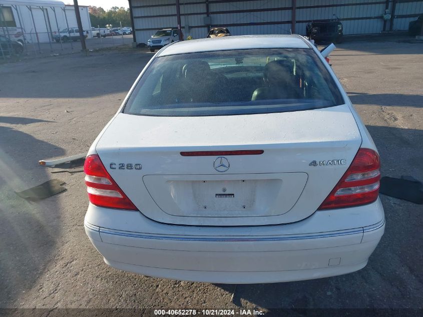 2007 Mercedes-Benz C 280 280 4Matic VIN: WDBRF92H87F847092 Lot: 40652278