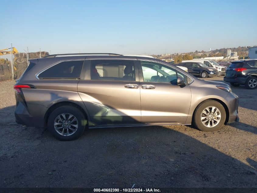 2021 Toyota Sienna Xle VIN: 5TDYSKFC4MS018594 Lot: 40652390