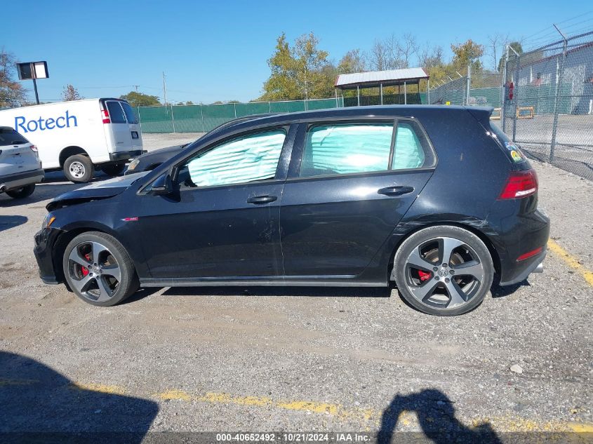 2018 Volkswagen Golf Gti 2.0T Autobahn/2.0T S/2.0T Se VIN: 3VW547AU3JM296762 Lot: 40652492