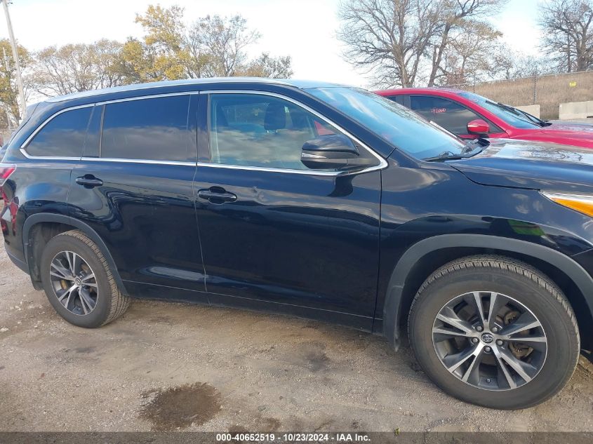 2016 Toyota Highlander Xle V6 VIN: 5TDJKRFHXGS236324 Lot: 40652519