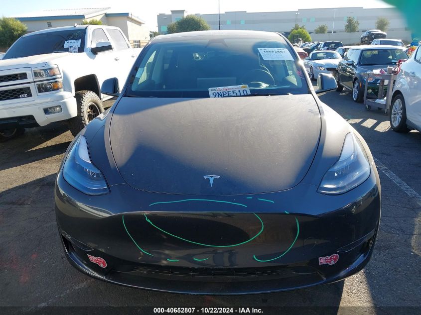 2024 Tesla Model Y Long Range Dual Motor All-Wheel Drive VIN: 7SAYGDEE1RF163929 Lot: 40652807