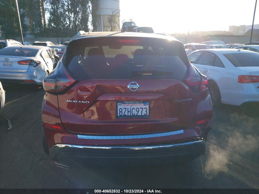 2021 Nissan Murano Platinum Fwd VIN: 5N1AZ2DJ6MC122161 Lot: 40652832