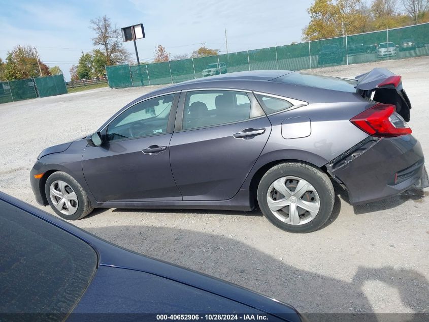 2018 Honda Civic Lx VIN: 19XFC2F57JE001770 Lot: 40652906